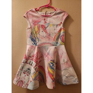 Baby Sara Unicorn Rhinestone Dress Size 5T
